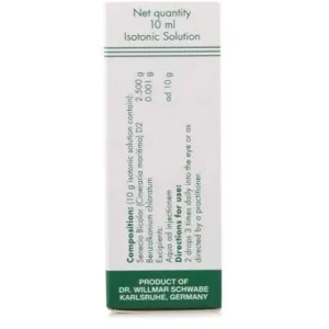 Willmar Schwabe Germany Cineraria Maritima Eye Drops (D2 Without Alcohol) (10ml)